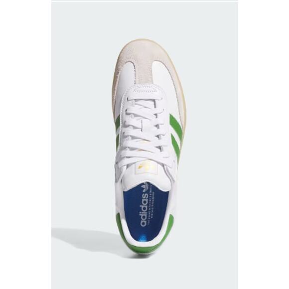 NEW ADIDAS Samba ADV Men's 10, White/Green, JP8522 - Picture 3 of 5